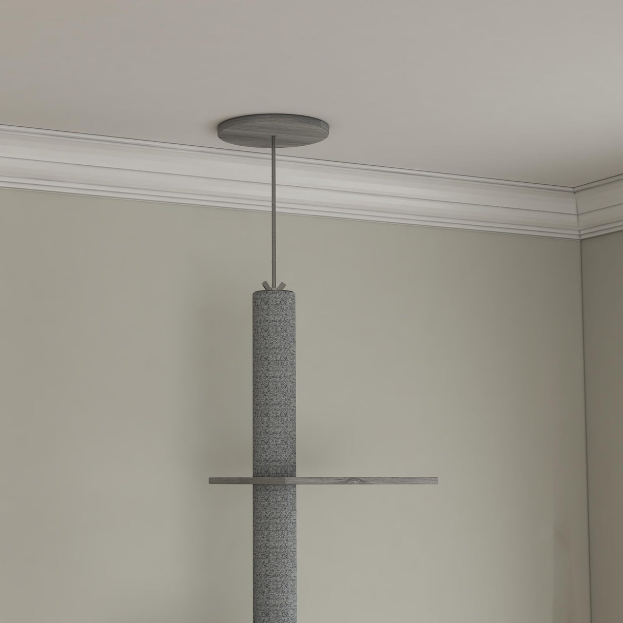 PawHut Cat Tree with Litter Box Enclosure, 2 in 1 Floor to Ceiling Cat Tower Litter Box Furniture with Condo, Bed, Hammock, Scratching Posts, and Platforms for Indoor Use, Gray PawHut