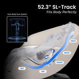 AmaMedic 3D Astoria | Full Body Massage Chair l Intelligent Voice Control | Touchscreen Controller | Heating Therapy l Zero Gravity Reclining l Bluetooth Speakers (Taupe) AmaMedic