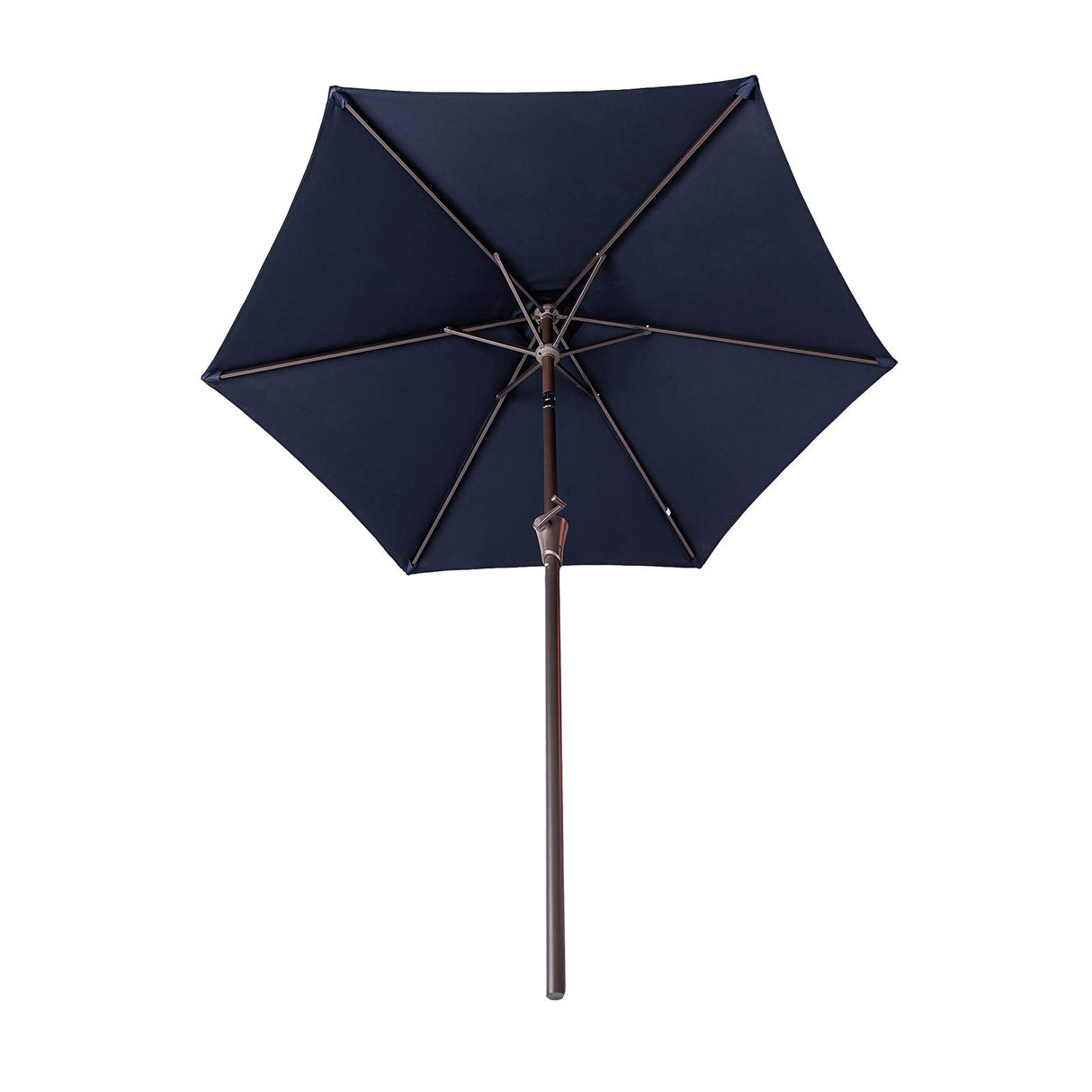 FLAME&SHADE 7.5 ft Outdoor Market Patio Table Umbrella with Tilt, Navy Blue FLAME&SHADE