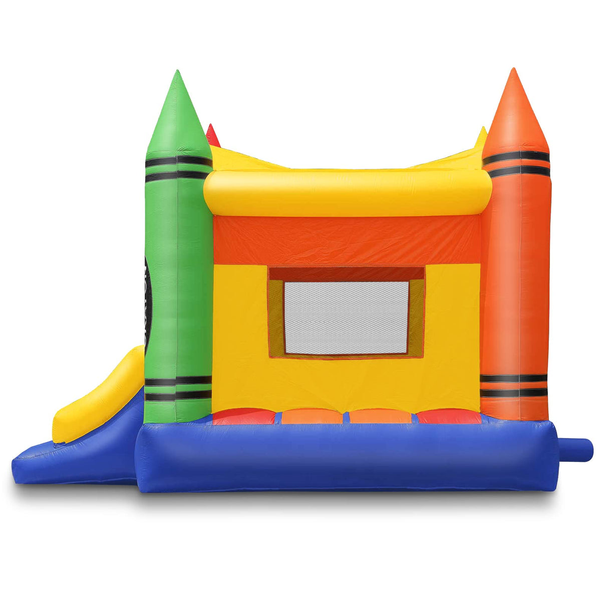 Cloud 9 Commercial Grade Crayon Castle Bounce House with Built-in Roof and Emergency Escape Hatch for Safety - 100% PVC 17' x 13' Bouncer - Inflatable Only Cloud 9