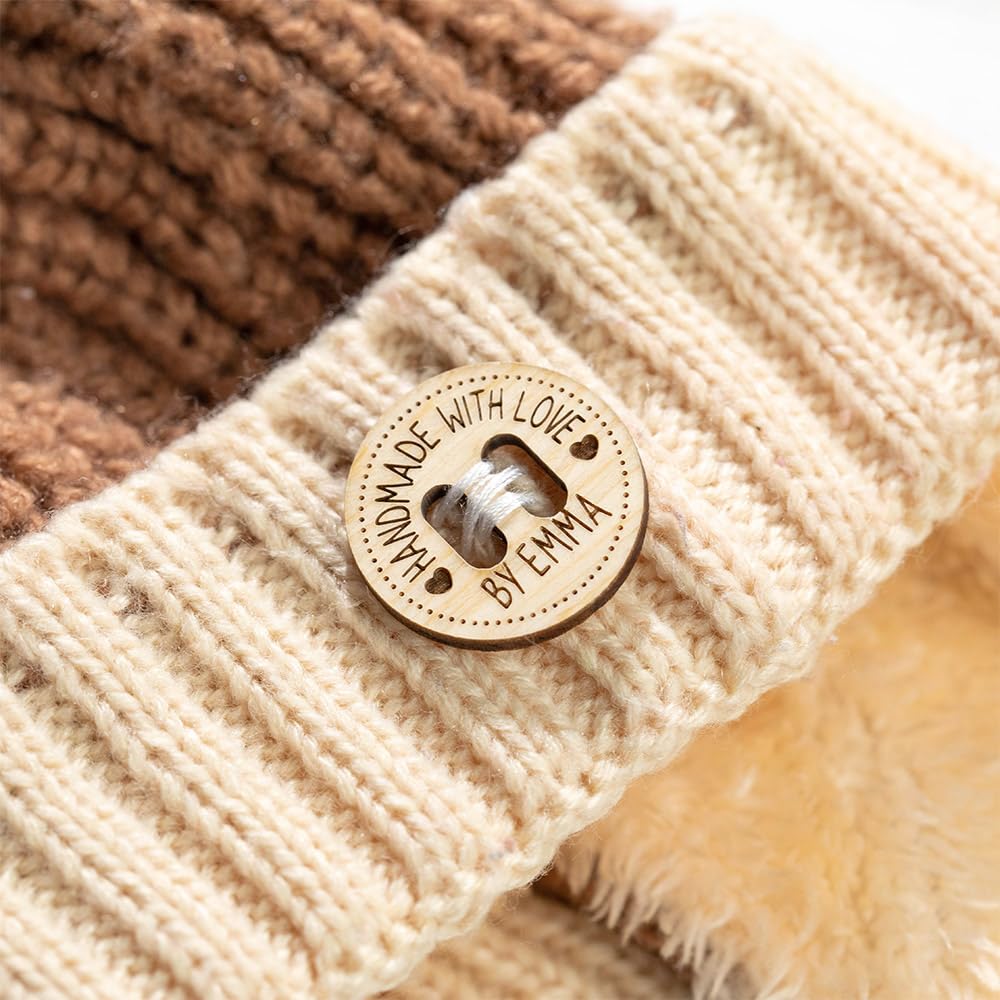 callie Personalized Name Button Handmade with Love for Crafts Embellishments Scrapbooking Knitting Crocheting Sewing Wooden Buttons Clothing Labels Gift for Mother Grandma callie