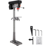 13 in Floor Drill Press, 7.5 Amp 120V, 288-3084 RPM Variable Speed Cast Iron Bench Drill Press, 0-45° Tilting Worktable, Tabletop Drilling Machine for Wood Metal CuisinAid