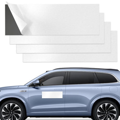 4Pcs Car Door Magnets, Flexible Blank Magnetic Sheets for Custom Signs, Bumper Stickers Magnets, Turn Any Decals into A Magnets, Strong Durable Car Magnets for Cars, Refrigerator BFXM