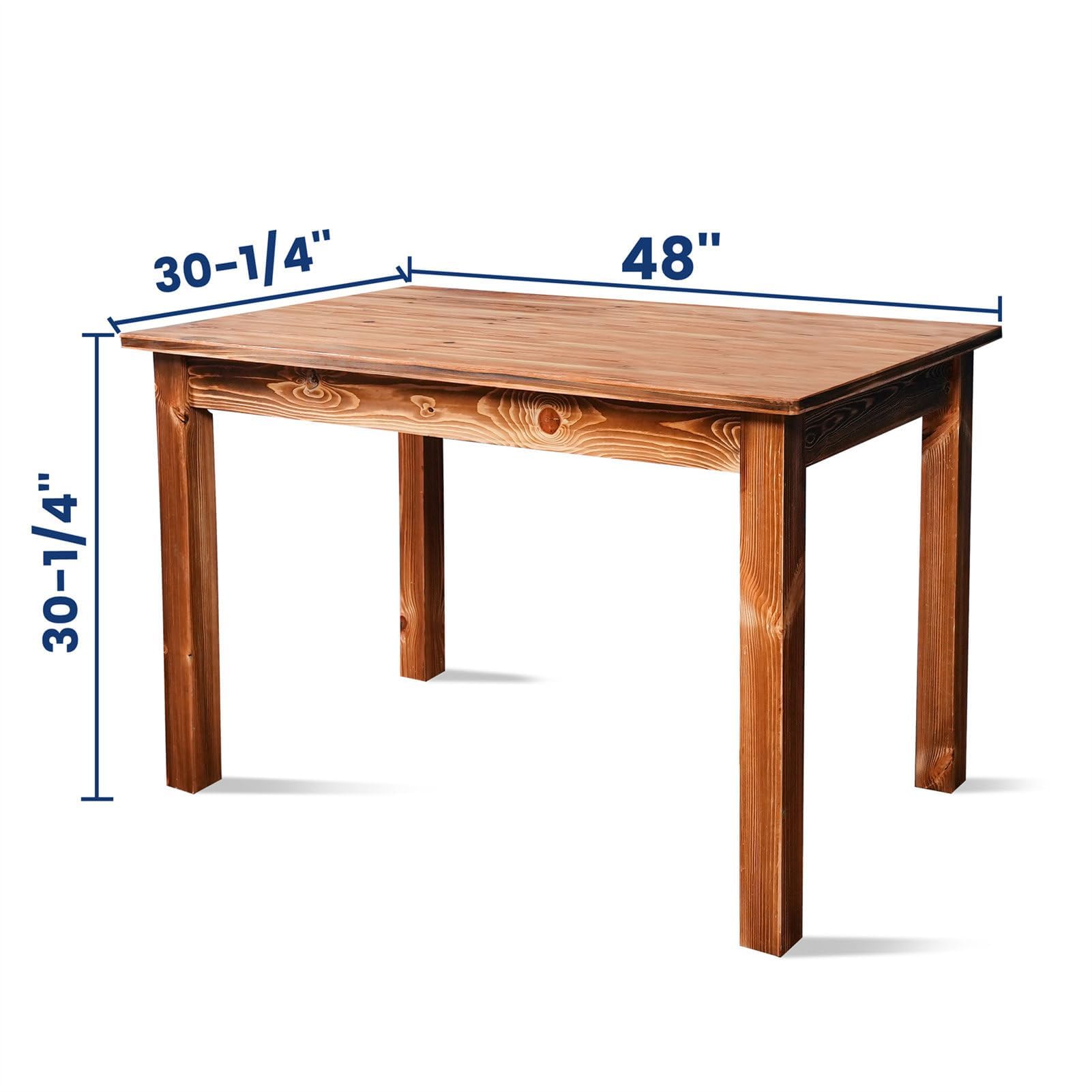 CONSDAN StoneCreek Solid Wood Kitchen Table, 48 x 30 Small Dining Table for 2 or 4, Ideal for Small Spaces, 48" W x 30-1/4"D x 30-1/4"H - WoodArtSupply