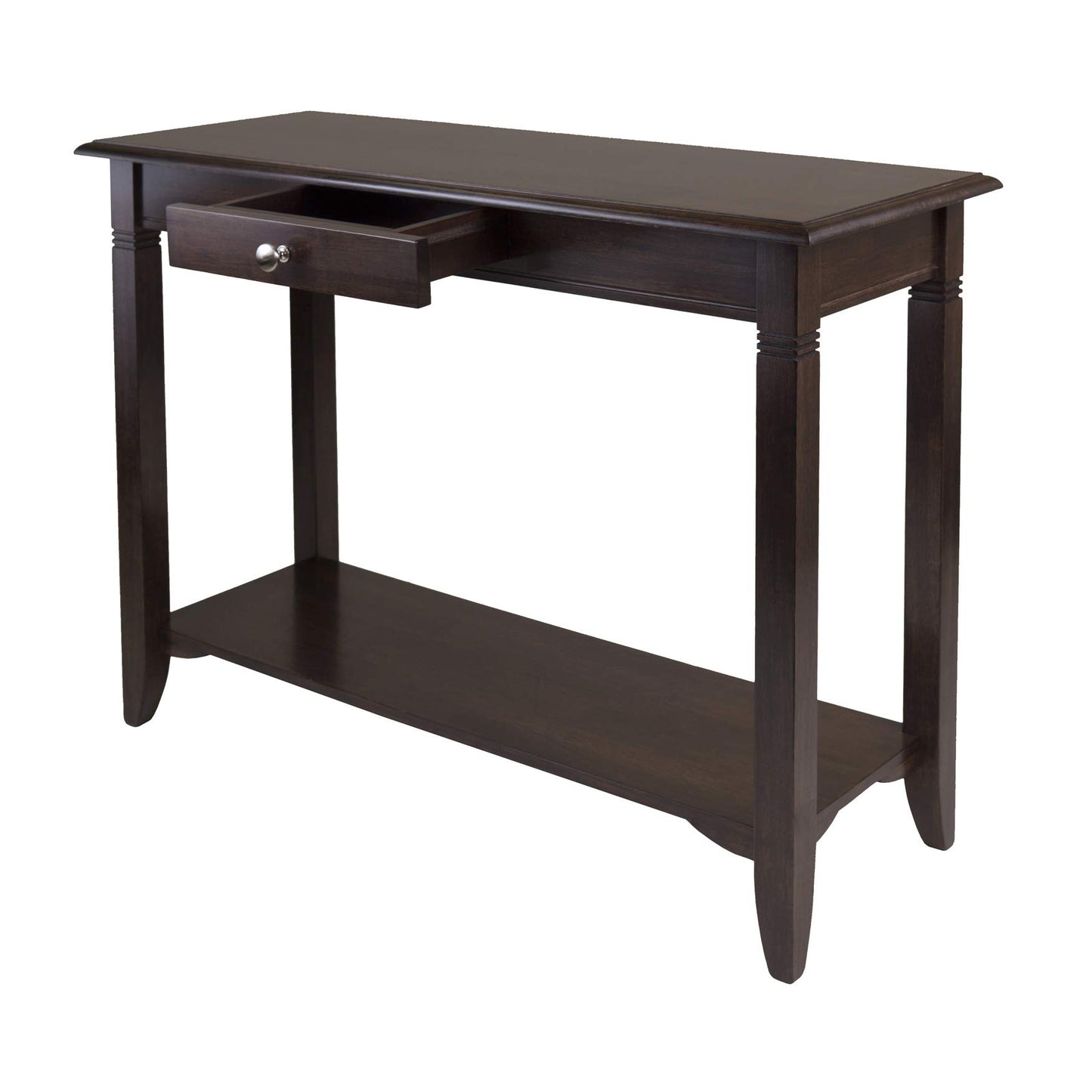 Winsome Nolan 30 x 40 x 15.98-Inch Composite Wood Console Table With Drawer, Cappuccino (40640) - WoodArtSupply