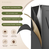 Letaya Storage Cabinet,75" H Metal Kitchen Pantry Cabinets with Doors and Adjustable Shelves,Pantry Organizers for for Cupboard/Dining/Bathroom/Office/Garage Room,Black Letaya