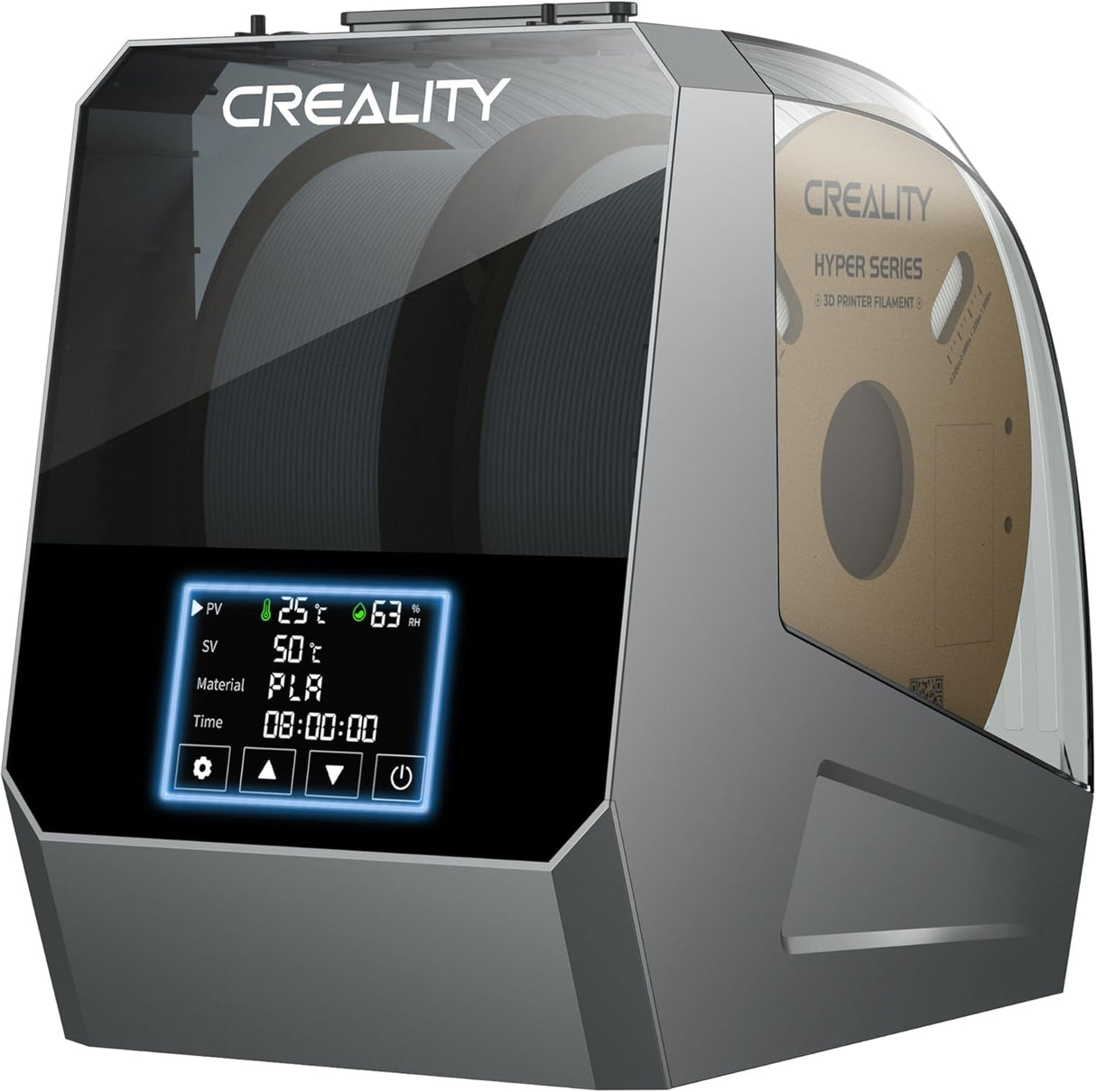 2024 Official CREALITY Space Pi Filament Dryer Plus, 2 Spools 360° 160W PTC Fast Heating 3D Printer Filament Dryer Box, 4'' LCD Touch Screen, One-Key Set 3D Filament Dehydrator for PLA PETG ABS TPU Creality
