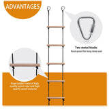 ChengFu Swing Rope Ladder, Hanging Rope Ladders, Ninja Warrior Obstacle Course Accessories, Kids Climbing Game Hanging Ladder for Swing Accessories (2 Hooks) ChengFu