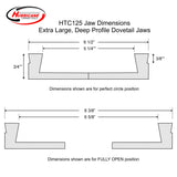 Hurricane Turning Tools, Extra Large Dovetail Jaws for the HTC125 4 Jaw Wood Lathe Chuck Hurricane Turning Tools