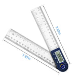 Digital Angle Finder,2 in 1 Digital Protractor, 7 inch / 200mm Stainless Steel Digital Angle Ruler with Zeroing and Locking Function SHAHE