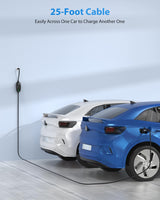 EVDANCE EV Charger Level 1/2 6-16A Adjustable, EV Chargers for Home with 25 FT J1772 EV Charging Cable, Electric Vehicle Charging Stations with NEMA 6-20 & 5-15 Plug, 110V-240V IP66 Waterproof EVDANCE