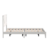 Glenwillow Home Farmhouse Solid Wood Platform Bed in King - Gloss White Glenwillow Home