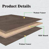 12 Pcs Walnut Wood Veneer MDF Board, 12 x 12 x 1/8 Inch - 3mm Thick Walnut Unfinished Wood Sheet for Laser Cutting & Engraving, School DIY Projects, Painting, Fretwork, CNC Cutting, and Wood Burning Cethytirko