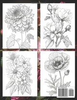 AMAZING FLOWERS – A Unique Coloring Book for Adults: Relax with 50 Beautiful Floral Designs and Patterns. Perfect as Gift for Adult, Women, Girls, ... Find Relaxation & Stress, Anxiety Relief Majosta