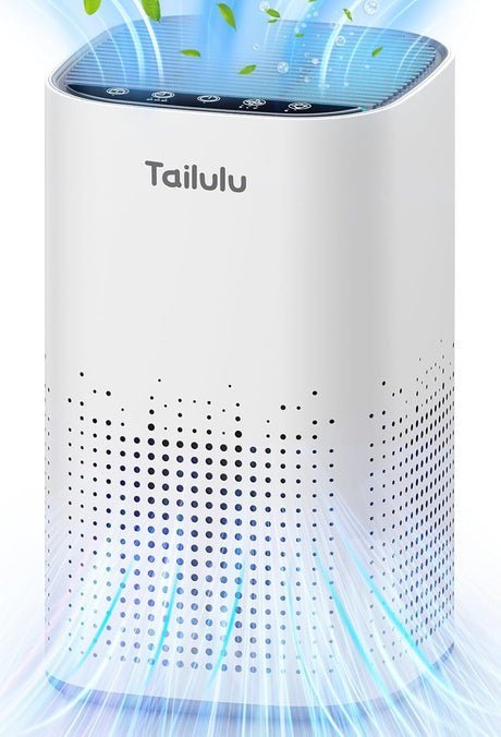 Air Purifiers for Home Large Room up to 1500ft²,Tailulu H13 True HEPA Air Cleaner with 360°Air Inlet, 15dB Air Purifier for Bedroom with Sleep Mode,Speed Control,Timer, for Odor Dust Smoke Tailulu