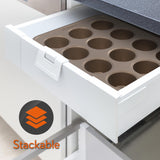 NutriChef 2-Piece Nonstick Muffin Pan Set - Carbon Steel Cupcake Baking Pans with 12 Cups - 15 inch x 11 inch Baking Tray Set - Gold NutriChef