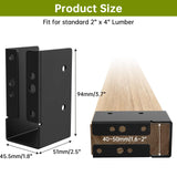 8Pcs Concealed Joist Hanger, 2" x 4"Outdoor Concealed-Flange Hanger, 2"x4" Outdoor Trim Concealed Flanges for 2"x4" Beam, Swing, Handrail, Fence woiron