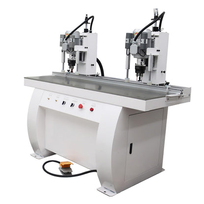 INTSUPERMAI Double Station Pneumatic Hinge Boring Insertion Machine Hinge Boring Drill Press Machine Punching Woodworking Drilling Tool Woodworking Pneumatic Hinge Drilling Machine 110V 48-6 - WoodArtSupply