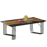 Tribesigns 79-Inch Dining Table for 8-10 People, Industrial Large Kitchen Table Dining Room Table for Living Room, Kitchen, Rectangular Dinner Table with Metal Frame, Rustic Brown Tribesigns