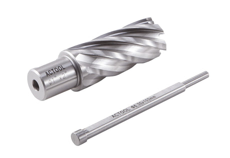 ACTOOL 1" Diameter × 2" Depth of Cut HSS ANNULAR Cutter with 3/4'' Weldon Shank ACTOOL