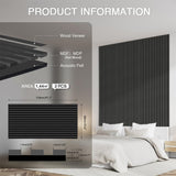 AKK-ART 2-Pack Wood Slat Wall Panel 47.2"x23.6"(15.5 sq ft)|Soundproof & Acoustic Wall Panels for Interior Decor & Ceiling|Wood Paneling Sheets for Home Theater & Living Room Mirage Black#22 AKK-ART