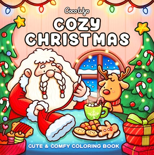 Cozy Christmas: Coloring Book for Adults and Kids (Cozy Spaces Coloring) WoodArtSupply