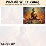 TUMOVO Buddha DIY Paint by Number Colourful Abstract Paint by Numbers for Adults Kids Beginner Paint by Numbers on Canvas Statue with Lotus Flower and Candle Ornament Oil Painting Kits 16"x20" TUMOVO