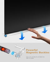 TRYAST 100% Blackout Roller Shades, Cordless No Tools No Drill Blinds for Indoor Windows, Thermal Insulation UV Protection, Easy Install Blackout Curtains with Rod & Buckles(35" W*48" H) TRYAST