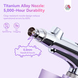 SAVILAND Advanced AirBrush Kit for Nails: 30 PSI LCD Display Airbrush Kit with Compressor Rechargeable Nail Airbrush Machine with 0.3mm Nozzle Cordless Portable Air Brush Painting Set for Nail Art SAVILAND