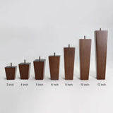 WEKIS Solid Wooden Furniture Legs 8 Inch, Natural Wood Mid Century Brown Square Legs Furniture Replacements Feet for Couch Legs, Sofa Legs, Cabinet Legs, Bench Legs, Bed Legs, Set of 4 WEKIS