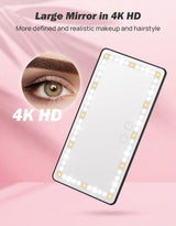 JOYTUTUS Car Sun Visor Vanity Mirror, Car Vanity Mirror With Lights, Makeup Mirror with 3 Light Modes & 60 LEDs, Rechargeable Car Mirror Dimmable Touch Control Travel Makeup Mirror for Car Truck SUV JOYTUTUS