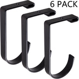 Saderoy 6-Pack Storage Hook for Garage Ceiling Rack & Wall Shelves, Alloy Steel, 70lbs Capacity, Black Saderoy