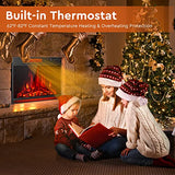 COSTWAY Electric Fireplace Insert 28-Inch Wide, 900/1350W Recessed and Freestanding Heater with Remote Control, 3 Flame Colors, 4 Brightness, Adjustable Temperature, Electric Fireplace for Indoor Use COSTWAY