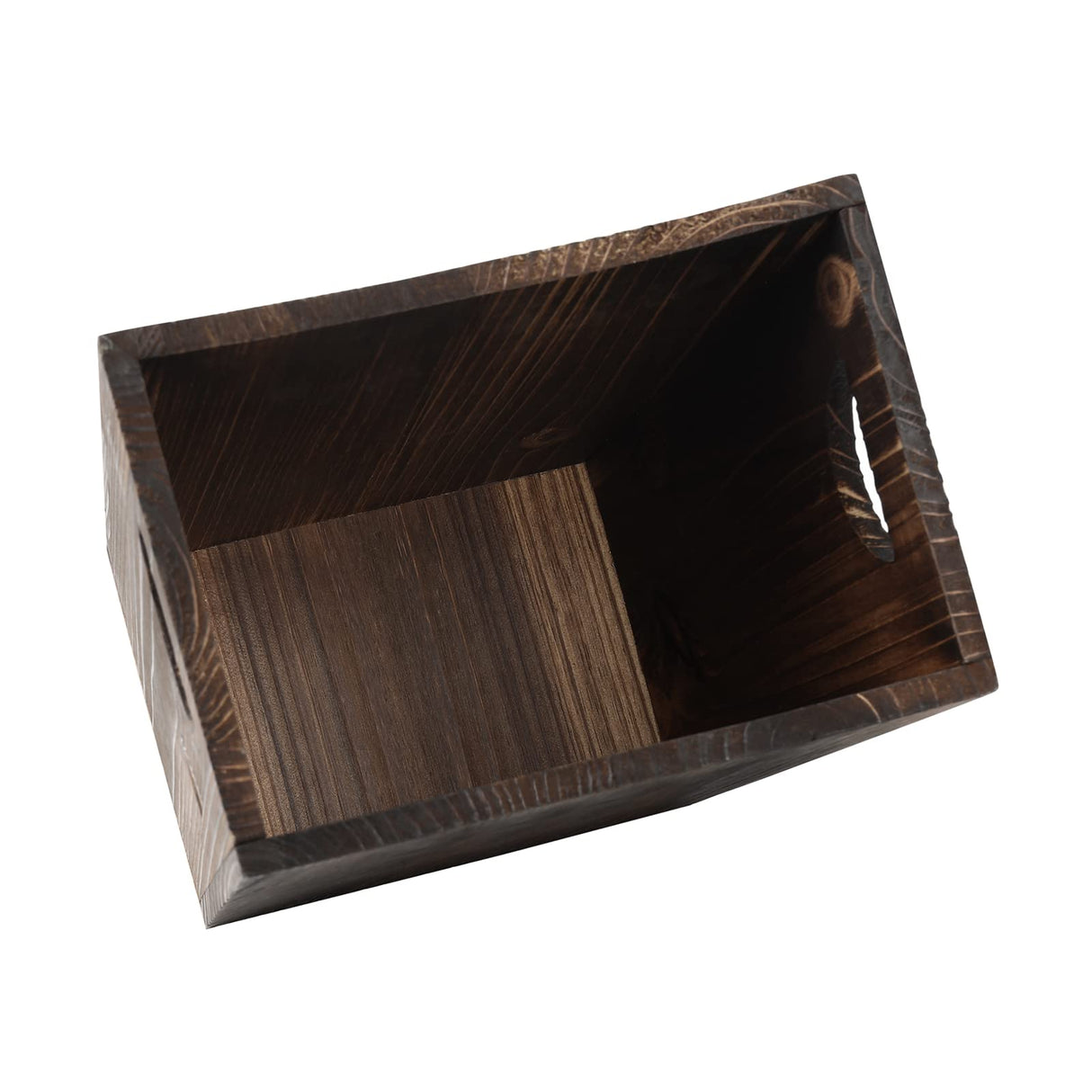 MOOACE Wood Trash Can, Small Waste Basket with Handles, Rectangular Wood Garbage Can Recycling Bin for Bedroom, Bathroom, Kitchen, Office MOOACE