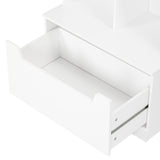 UTEX Kids Bookshelf and Toy Storage Organizer, Toddlers Bookcase with Cubbies, Adjustable Wood Shelf with Drawer for Bedroom, Playroom, Nursery, White UTEX