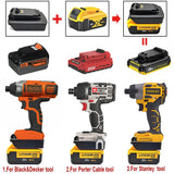 XFYBZN Battery Adapter Converter for DeWalt 20V MAX XR Lithium-Ion Battery to Black+Decker 20V LBXR20 LB20 LBX20, Porter Cable 20V PCC685L PCC682L, Stanley 18V Cordless Tools Battery Adaptor XFYBZN