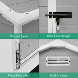 Seizeen 6x4.4ft Resin Shed with Floor, Waterproof Outdoor Plastic Garden Shed with Lockable Doors, Window & Vents, Outdoor Storage Shed for Storing Patio Furniture, Tools, Bike and Lawn Mower (Gray) Seizeen