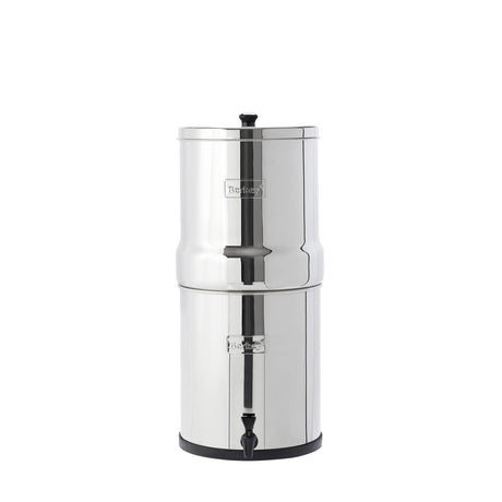 Big Berkey Gravity-Fed Stainless Steel Countertop Water Filter System 2.25 Gallon with 2 Authentic Black Berkey Elements BB9-2 Filters Berkey