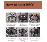 Primst Multifunctional Charcoal Barbecue Grill, Household Korean BBQ Grill, Portable Camping Grill Stove, Tabletop Smoker Grill Primst