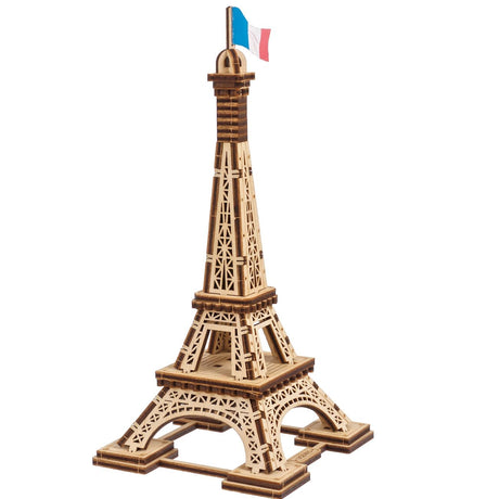 UGEARS Wooden 3D Puzzles for Adults – Paris Eiffel Tower Iconic Models for Adults to Build – Easy Assembly – Paris Puzzle Model Kit Crafts for Adults – DIY Miniature Kit 3D Puzzle – 50 Pcs UGEARS