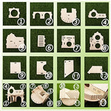 Hamster Forest Lookout Wood House Fun House Double-Decker Hut for Young Dwarf Gerbil Mouse Mice Rat Small Animals(Small Size Only for Small Hamster) kcrygogo