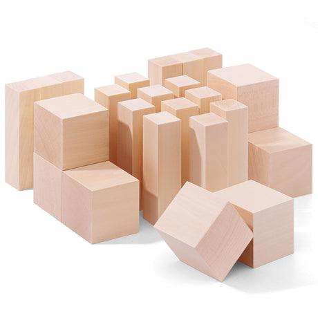 24Pcs Basswood Carving Blocks,2 Sizes Whittling Wood Basswood Blocks Wood Carving Kit for Beginners Kids and Adults WSICSE