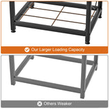 VyGrow Firewood Rack for Indoor, 2-Tier Firewood Holder with 3 Hanging Hooks, Heavy Duty Wood Rack for Outdoor Patio, Black, 11.8" D x 15.7" W x 31.9" H VyGrow