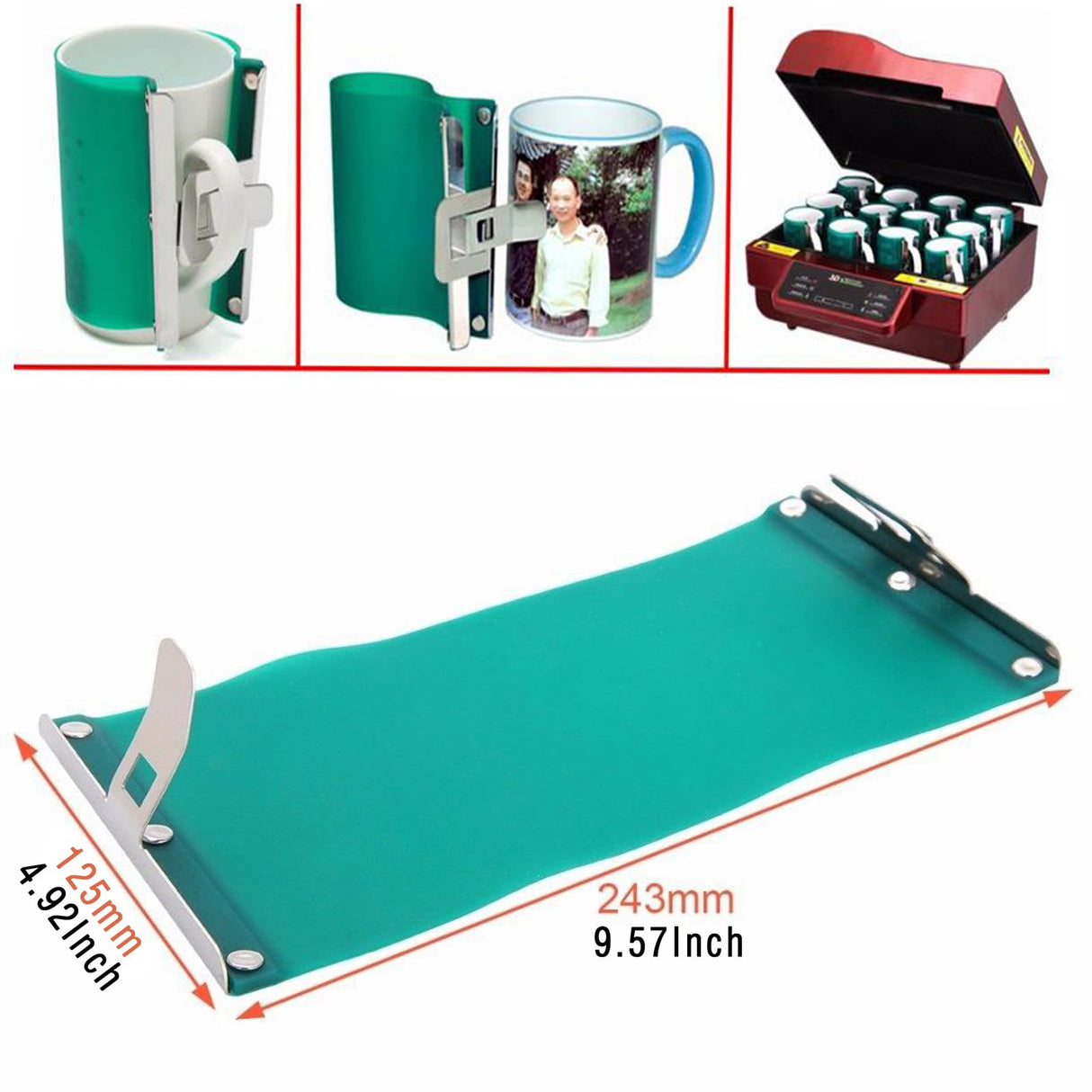 WYDDDARY 3 PCS Silicone Mug Wraps Cup Clamp Fixture for 15OZ Mug by 3D Sublimation Transfer Machine or Home Baking Oven WYDDDARY