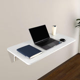 Neoaider Wall Mounted Folding Table 47.2”L x 19.7”W, Laundry Folding Table with Heavy Duty Metal Collapsible Shelf Brackets, 220 LBS Capacity, Wall Mounted Desk Fold Down for Small Spaces Neoaider