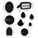 MAANGE Makeup Brushes, 49 Pcs Makeup Tool Set Premium Synthetic Makeup Brush Set Foundation Powder Concealers Eye Blush Make Up Brush Kit (Black/Silver, 49 Piece Set) MAANGE