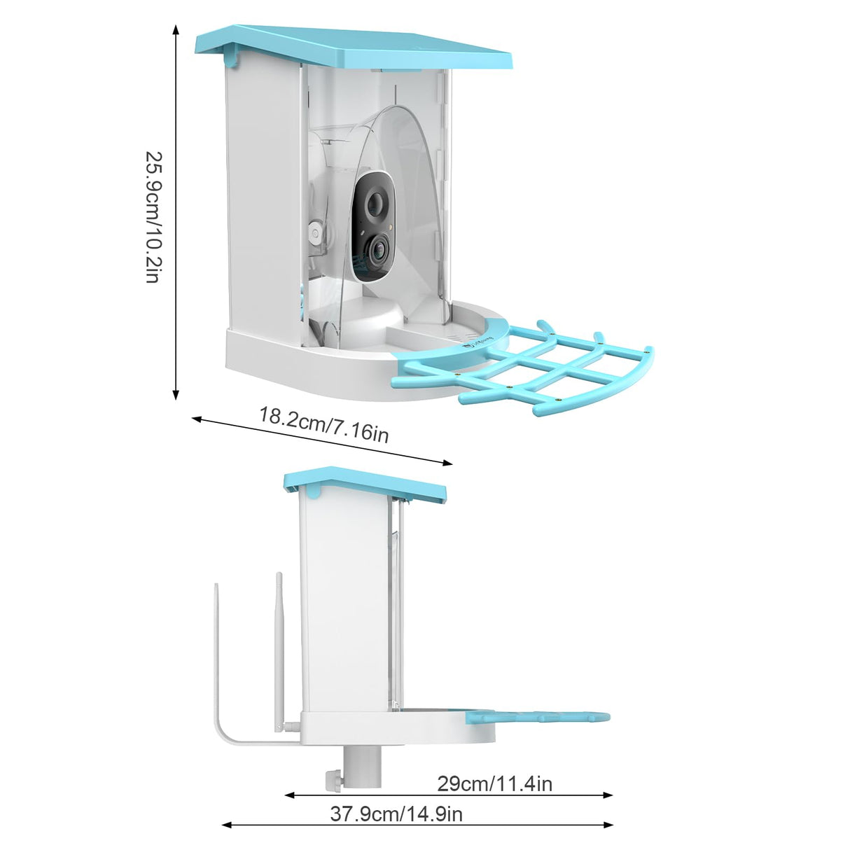 isYoung Birdlook® Smart Bird Feeder with Camera,2K HD Dual Granary Bird Feeder Camera, AI Auto-Capture & Motion Detection, 5W Solar, 170° View, AI Identify 16000+ Birds,Ideal Gift for Bird Lovers. isYoung