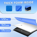 K KENSONE Trampoline Replacement Safety Pad, 12ft Trampoline Spring Cover with Foam Padding, No Holes for Poles, Round, Blue K KENSONE