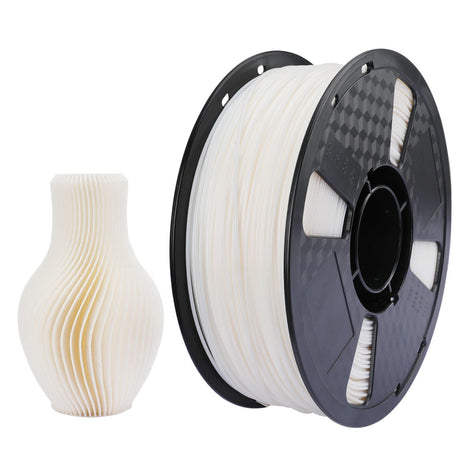 CC3D TPE Filament 39D Natural White 1.75mm 1KG Shore Hardness 39D Similar to 95A Flexible TPU 3D Printer Filament FDM 3D Printing Material White Color CC3D