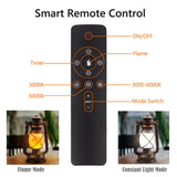 Lantern LED Battery Powered Camping Lamp Outdoor Hanging Lantern Flickering Flame Rechargeable Retro Lanterns Remote Control 4 Modes Light Non-Solar 2 Pack Marlrin